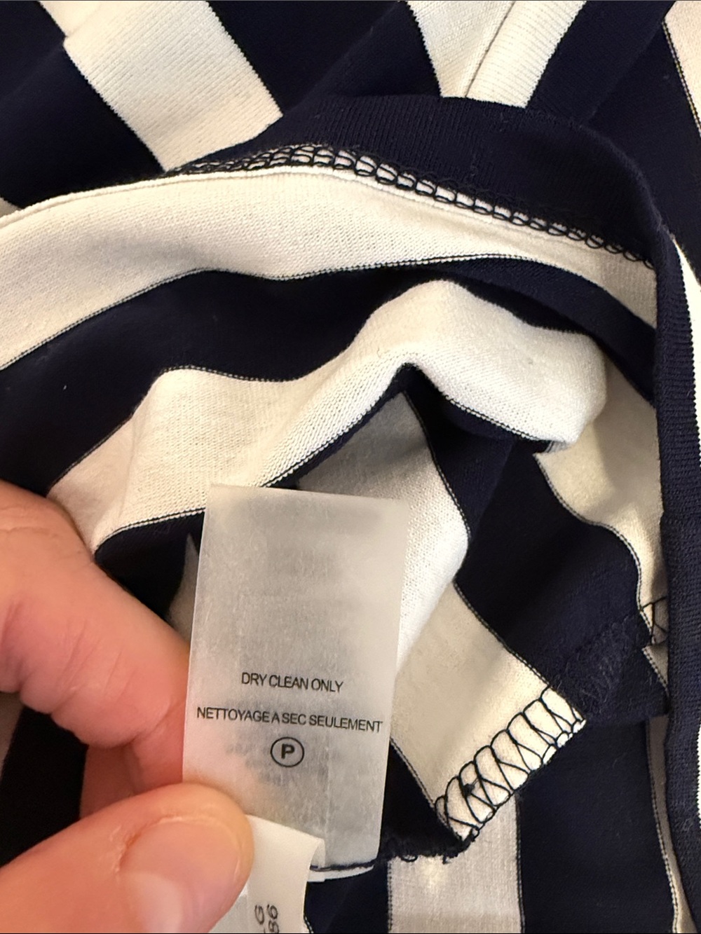 Ivanka Trump Navy & White Striped Short-Sleeve Tie-Front Tee - Picture 5 of 5
